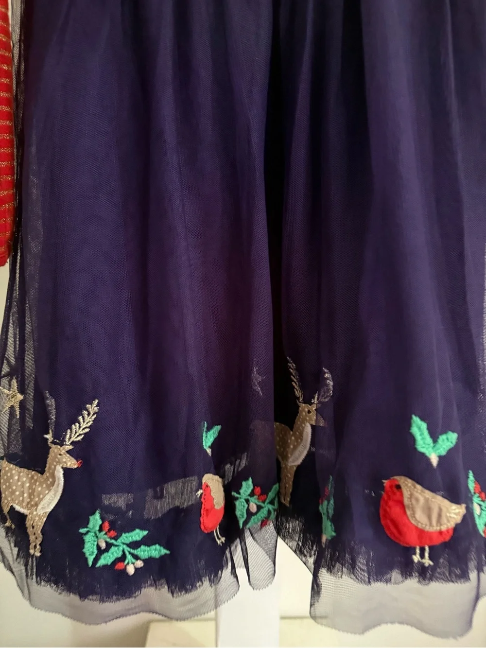 Mini Boden Christmas Applique Tulle Dress